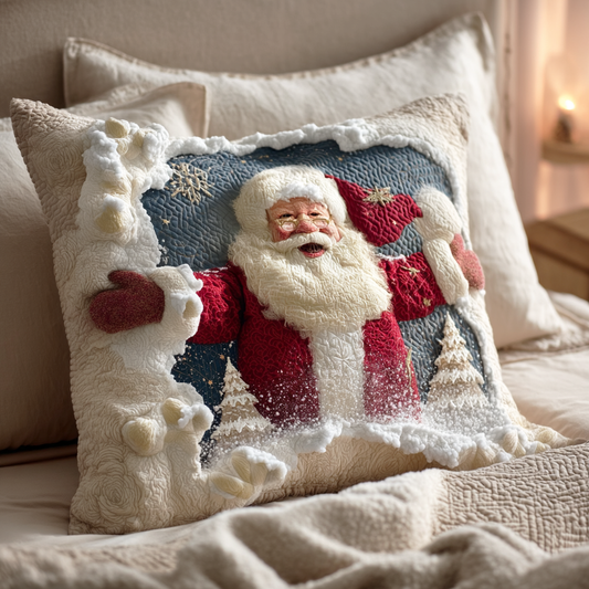 Jolly Santa Lane Quilted Pillow Case NCU0TD1643