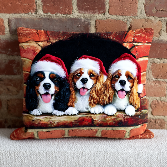 Holiday King Charles Quilted Pillow Case NCU0HH693