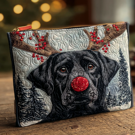 Holiday Reindeer Lab Quilted Zipper Pouch NCU0XD1148