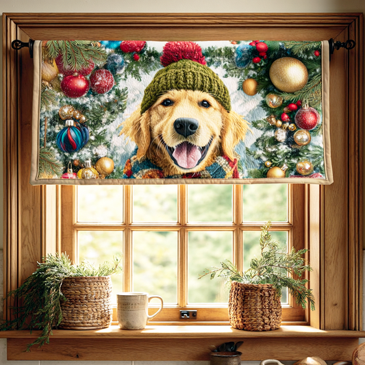 Holiday Golden Spirit Quilted Valance NCU0TD682