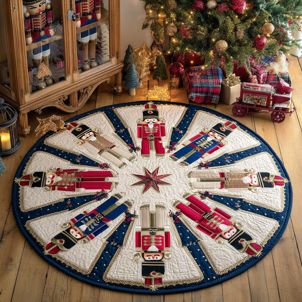 Nutcracker Guard Quilted Round Mat NCU0TD1804