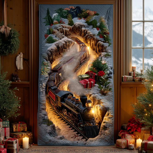 Winter Locomotive Quilted Door Cover NCU0XD1527