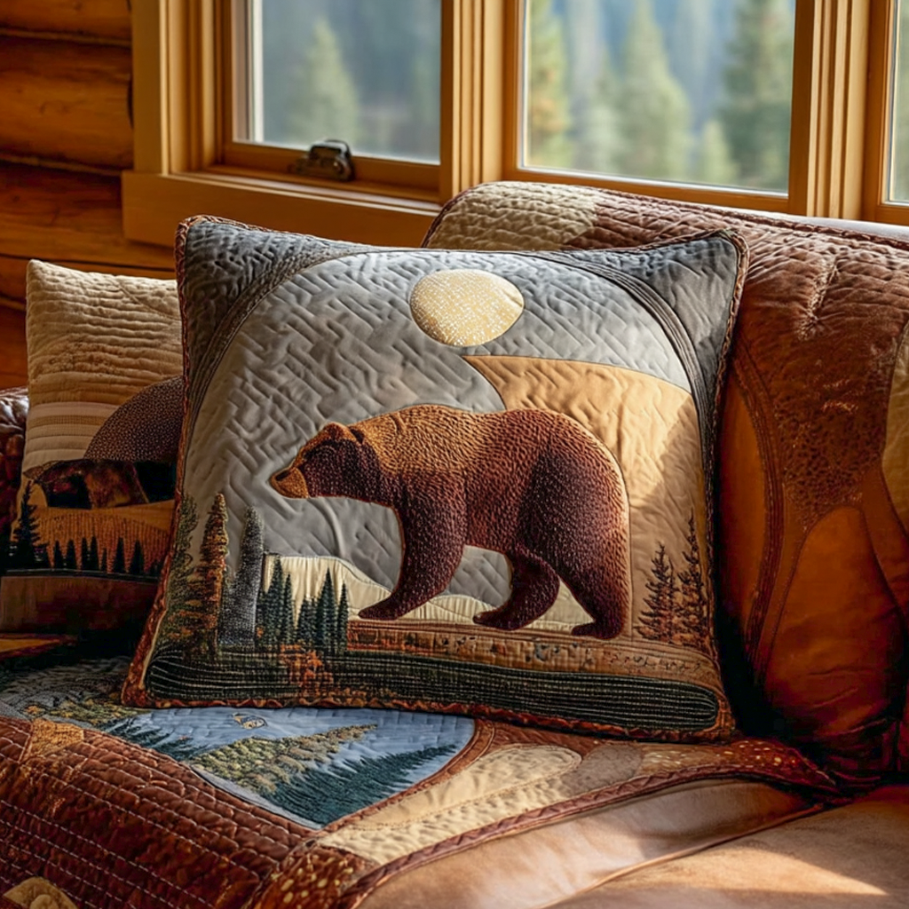 Bear Creek Quilted Pillow Case NCU0XD1740