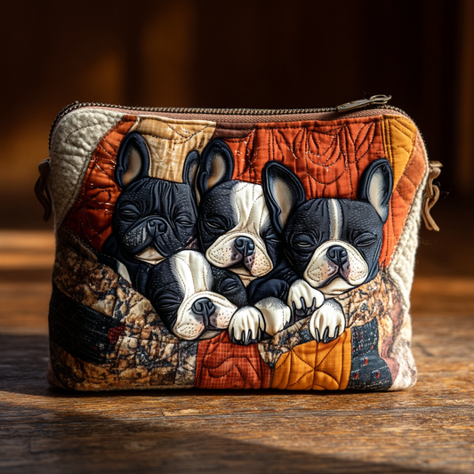 Cozy Quarlet Quilted Zipper Pouch NCU0XD1444