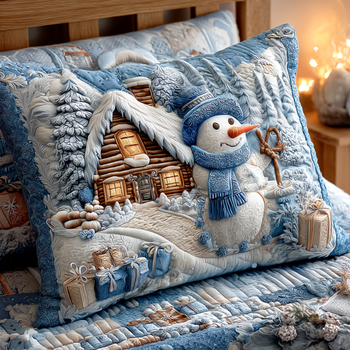 Winter Frost Glow Quilted Bedding Pillow Case NCU0TD967