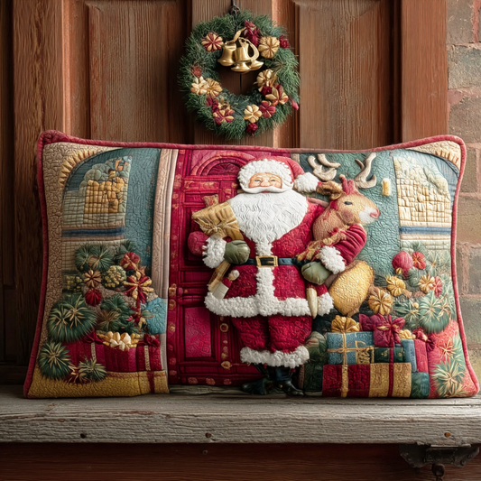 Santa Warm Welcome Quilted Bedding Pillow Case NCU0TD1544