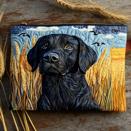 Golden Field Lab Quilted Zipper Pouch NCU0XD1141