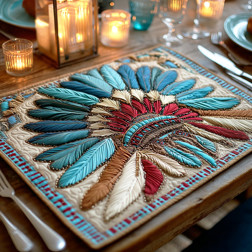 Sacred Headdress Quilted Placemat NCU0TD1274