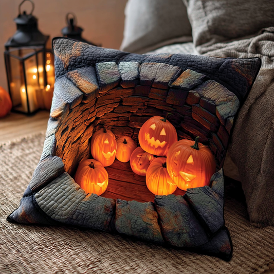 Pumpkin Well Gathering Quilted Pillow Case NCU0XD930
