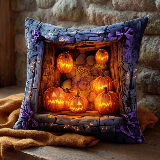 Haunted Pumpkin Pit Quilted Pillow Case NCU0XD905