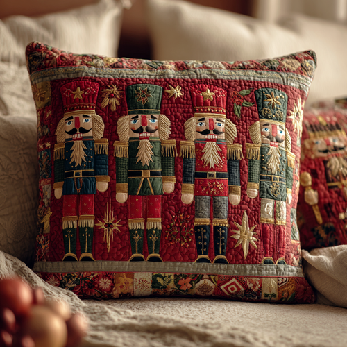 Nutcracker Parade Quilted Pillow Case NCU0TD1941