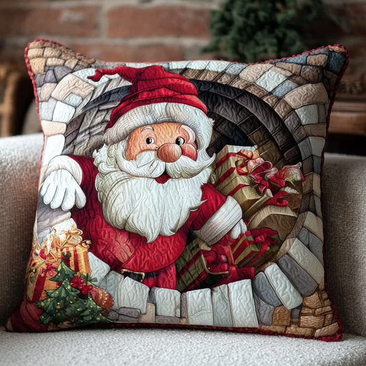 Gift Santa Claus Illusion Quilted Pillow Case NCU0HH363