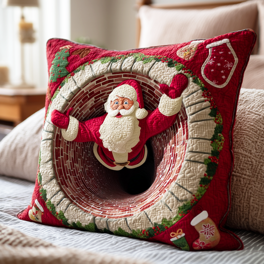 Santa Bells Quilted Pillow Case NCU0TD346