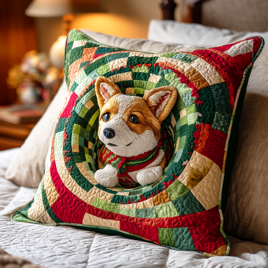 Corgi Noel Quilted Pillow Case NCU0TD499