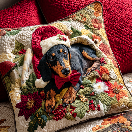 Dachshund Frost Quilted Pillow Case NCU0TD437
