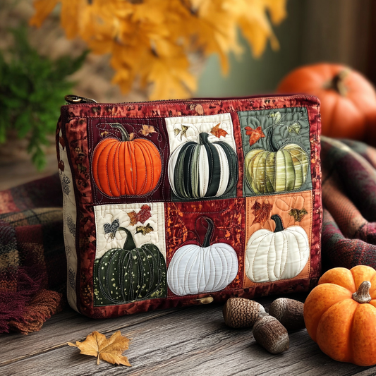 Pumpkin Whisper Quilted Zipper Pouch NCU0XD042