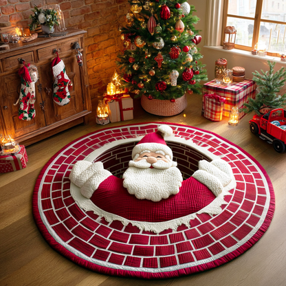 Santa Night Quilted Round Mat NCU0TD344