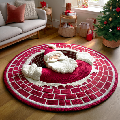 Santa Night Quilted Round Mat NCU0TD344