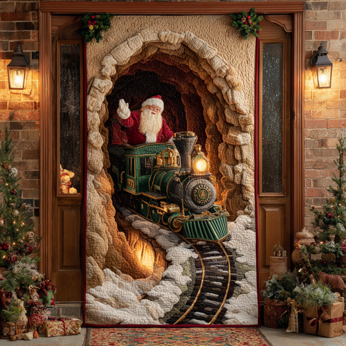 Santa Express Arrival Quilted Door Cover NCU0XD1942