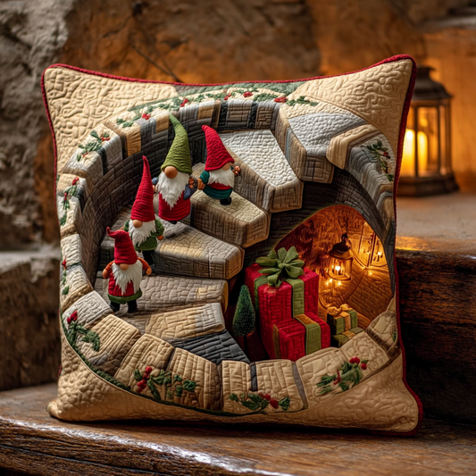 Gnome Stairs Quilted Pillow Case NCU0XD1118