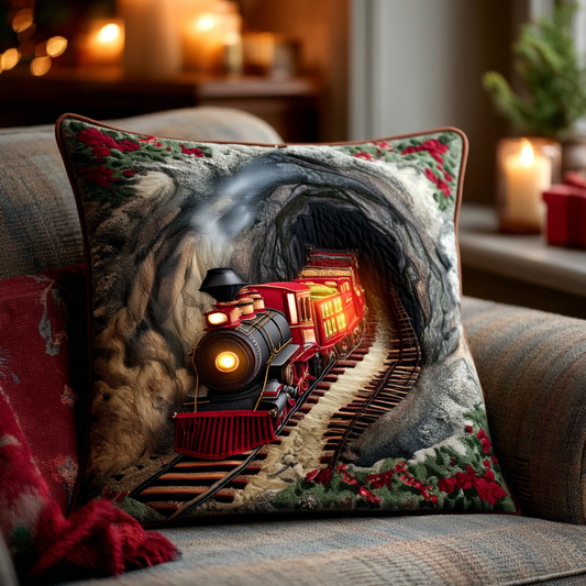 Holiday Tunnel Ride Quilted Pillow Case NCU0XD1127