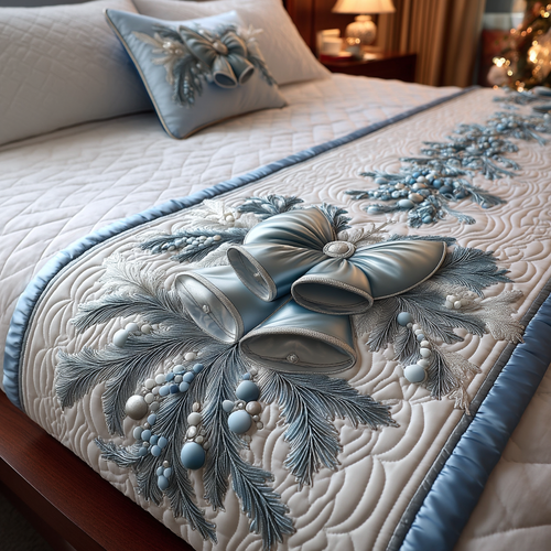 Yuletide Bell Glow Quilted Bed Runner NCU0XD205