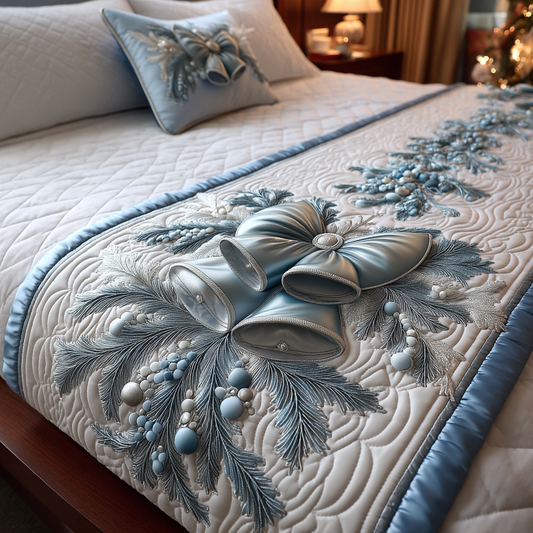 Yuletide Bell Glow Quilted Bed Runner NCU0XD205