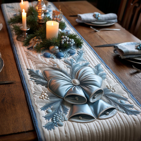 Yuletide Bell Glow Quilted Table Runner NCU0XD205