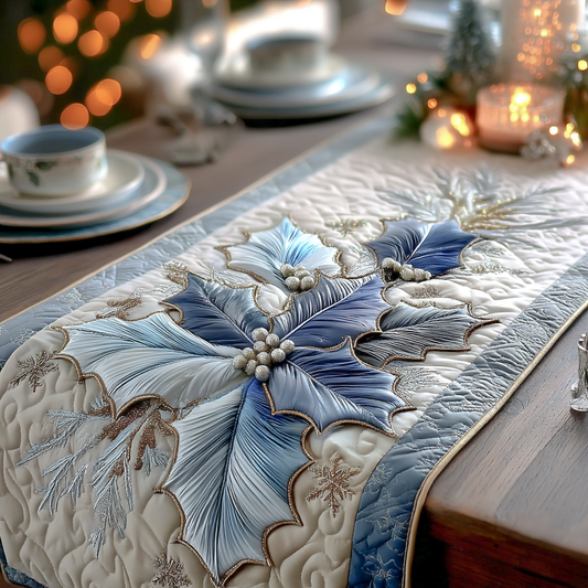 Winter Holly Quilted Table Runner NCU0XD781
