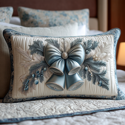 Yuletide Bell Glow Quilted Bedding Pillow Case NCU0XD205