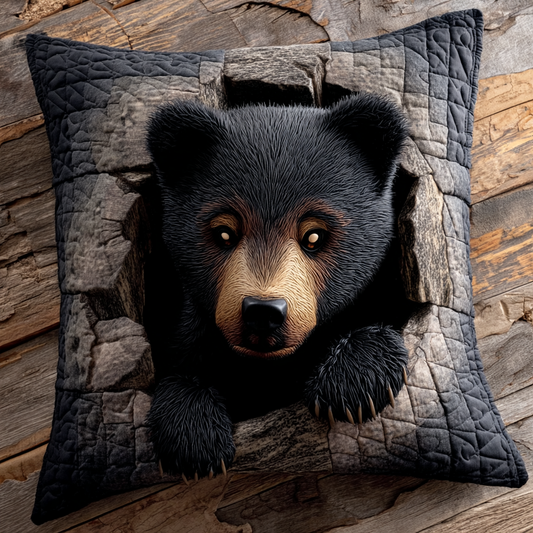 Holiday Bear Quilted Pillow Case NCU0XD1083