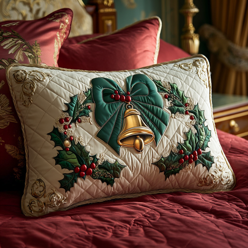 Holly Bow Harmony Quilted Bedding Pillow Case NCU0XD203