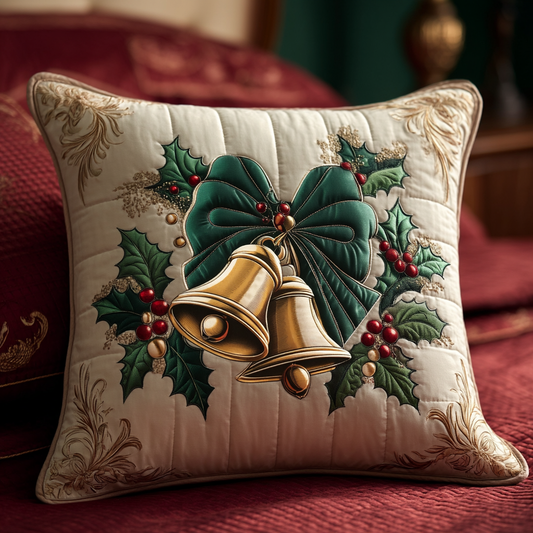 Holly Bow Harmony Quilted Pillow Case NCU0XD203