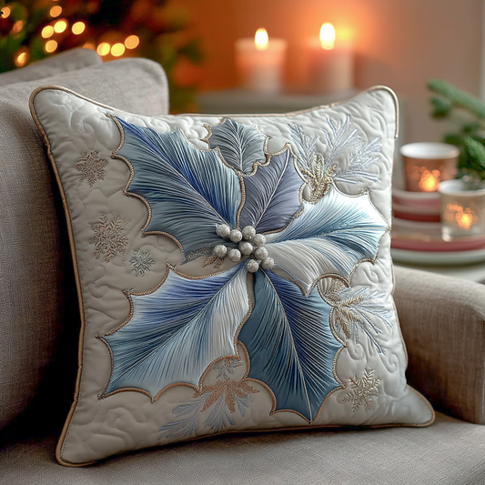 Winter Holly Quilted Pillow Case NCU0XD781