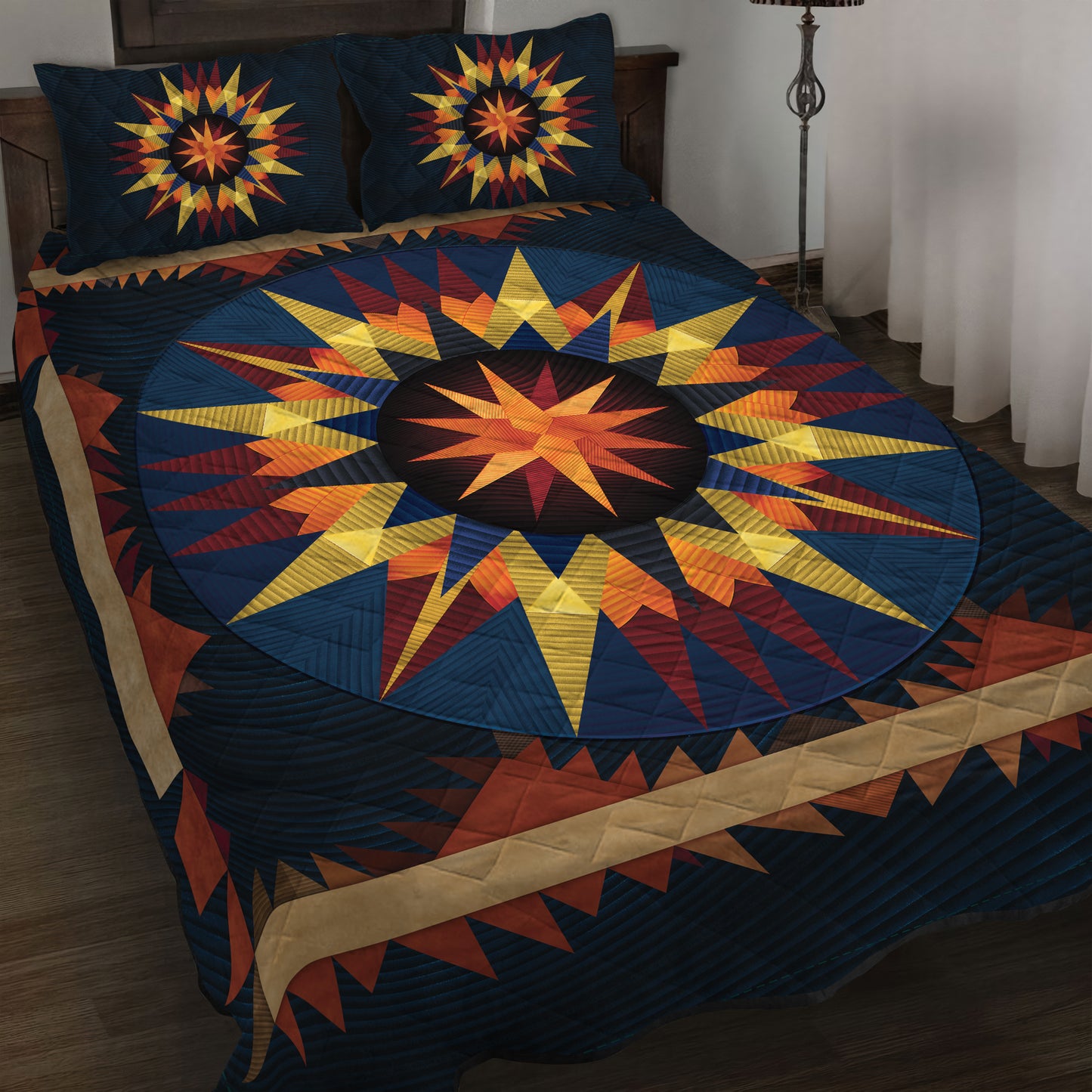 Native Meteor 3-Piece Quilted Bedding Set NCU0TH615