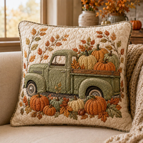 Gnome Truck Quilted Pillow Case NCU0VL3761
