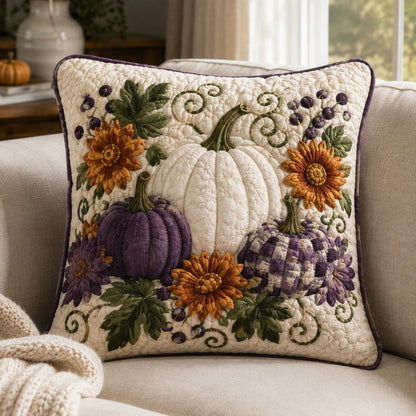 Purple Harvest Quilted Pillow Case NCU0VL3792