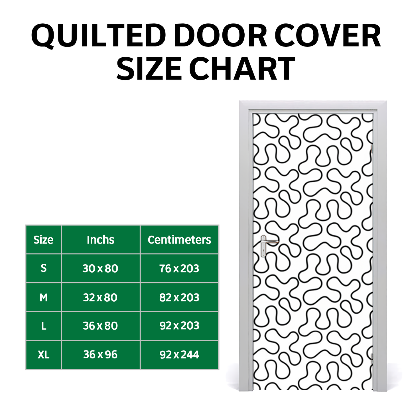 Snowy Pines Quilted Door Cover NCU0DV8766