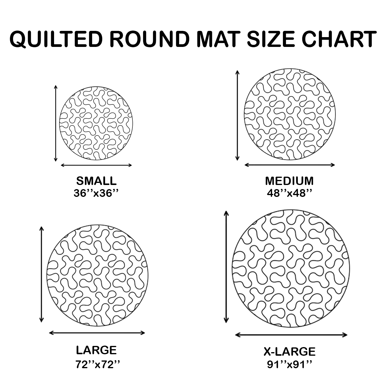 Golden Antlers Quilted Round Mat NCU0DK5567