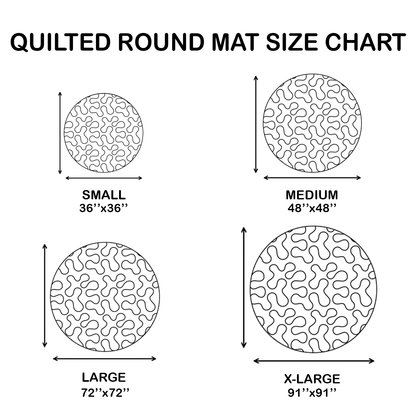 Golden Antlers Quilted Round Mat NCU0DK5567