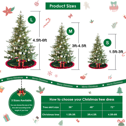 Shepherd Cheer Quilted Christmas Tree Skirt NCU0PT1521