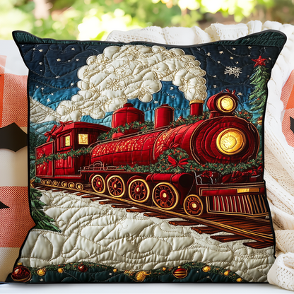 Snowbound Train Quilted Pillow Case NCU0VH740