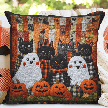 Spooky Feline Quilted Pillow Case NCU0TH1707