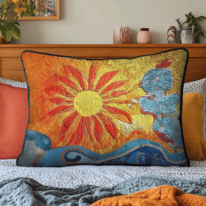 Sunset Blossom Quilted Bedding Pillow Case NCU0VL957