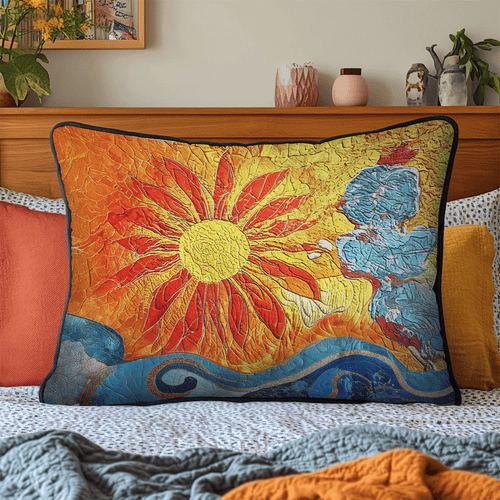 Sunset Blossom Quilted Bedding Pillow Case NCU0VL957