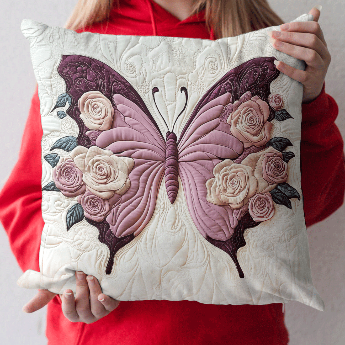 Golden Flutter Quilted Pillow Case NCU0VH2444