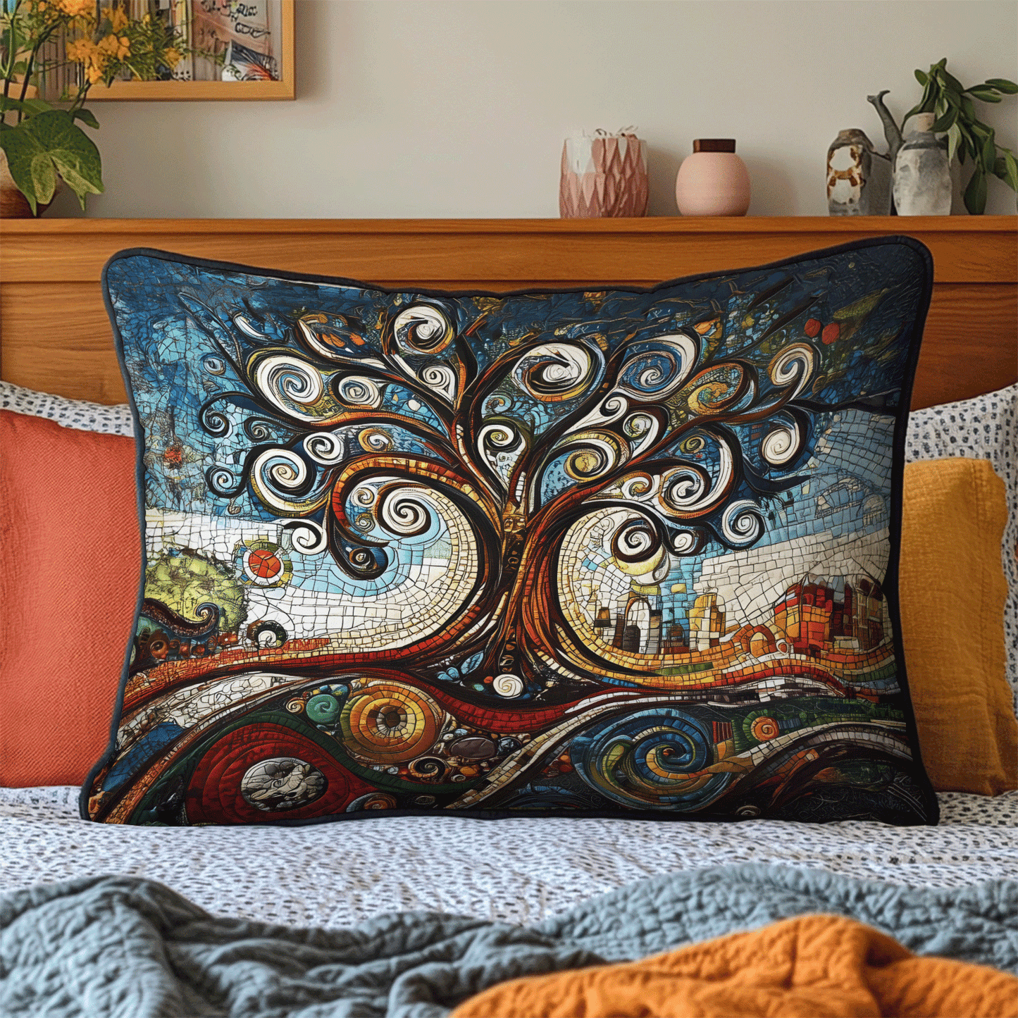 Ancient Wisdom Quilted Bedding Pillow Case NCU0VL845