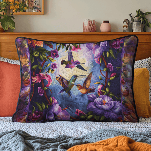 Dreamy Hummingbirds Quilted Bedding Pillow Case NCU0TH2960