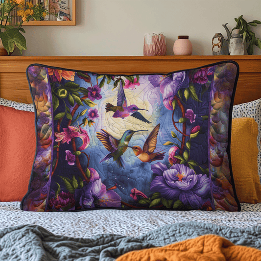 Dreamy Hummingbirds Quilted Bedding Pillow Case NCU0TH2960